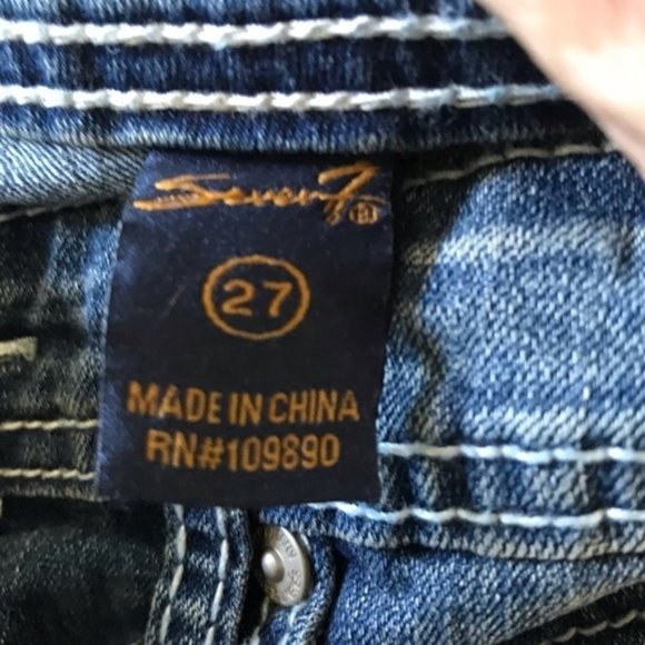 NEW Seven 7 Denim Sz 27 Cut Hem - Picture 7 of 7
